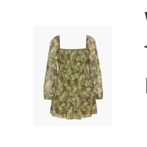 Aritzia Wilfred Tempest Mini Dress Succulent Green